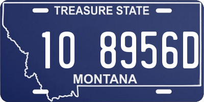 MT license plate 108956D