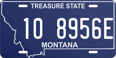 MT license plate 108956E