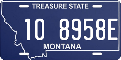 MT license plate 108958E