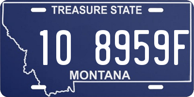 MT license plate 108959F