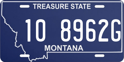 MT license plate 108962G