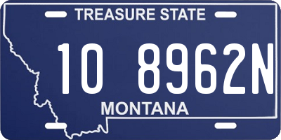 MT license plate 108962N