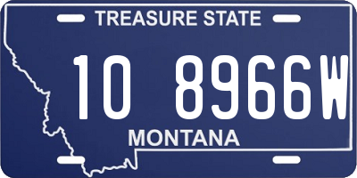 MT license plate 108966W