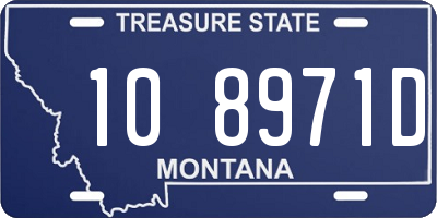 MT license plate 108971D