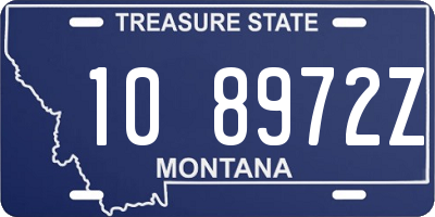 MT license plate 108972Z