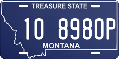 MT license plate 108980P