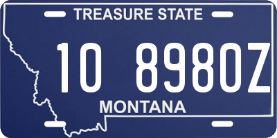 MT license plate 108980Z