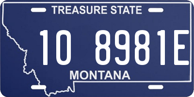 MT license plate 108981E