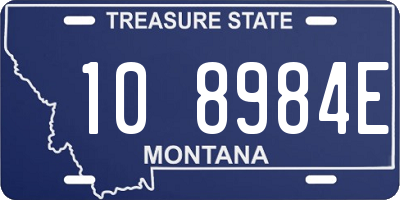 MT license plate 108984E