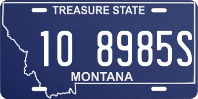 MT license plate 108985S