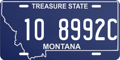 MT license plate 108992C