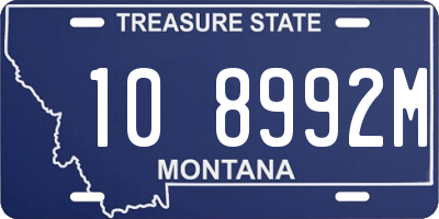 MT license plate 108992M