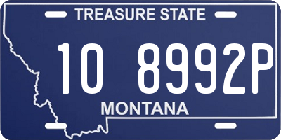 MT license plate 108992P