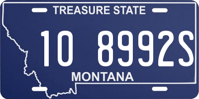 MT license plate 108992S