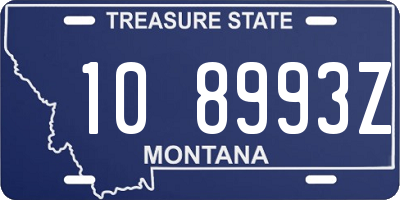 MT license plate 108993Z