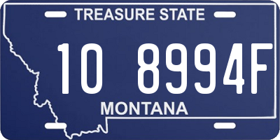 MT license plate 108994F