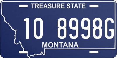 MT license plate 108998G