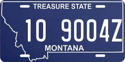 MT license plate 109004Z