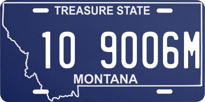 MT license plate 109006M