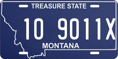 MT license plate 109011X