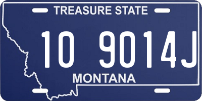 MT license plate 109014J