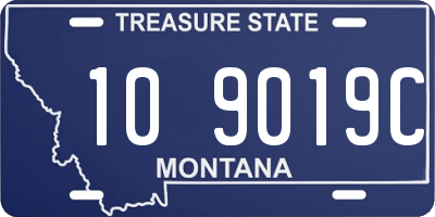 MT license plate 109019C