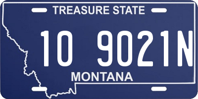 MT license plate 109021N