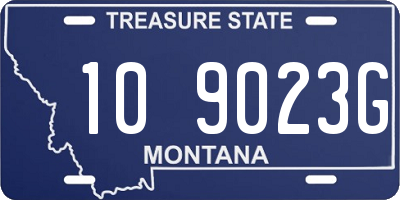 MT license plate 109023G