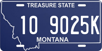 MT license plate 109025K