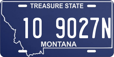 MT license plate 109027N