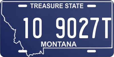 MT license plate 109027T