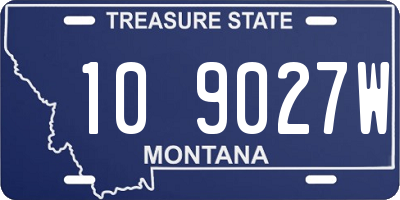 MT license plate 109027W