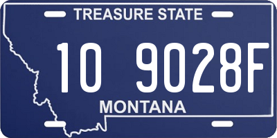 MT license plate 109028F