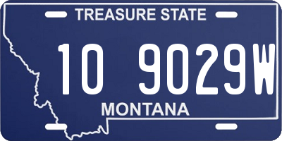 MT license plate 109029W