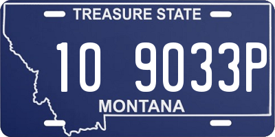 MT license plate 109033P