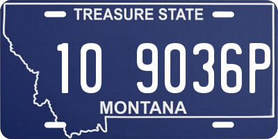 MT license plate 109036P