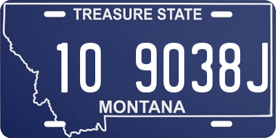 MT license plate 109038J