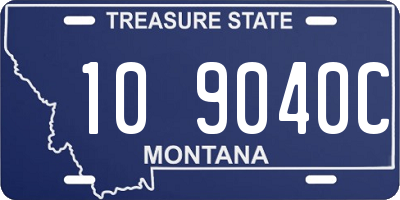 MT license plate 109040C