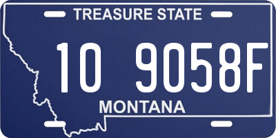 MT license plate 109058F