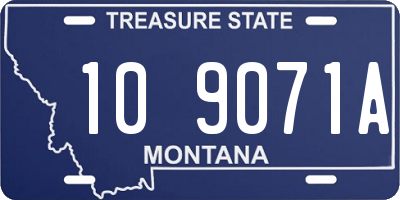 MT license plate 109071A