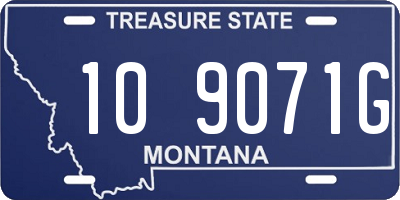 MT license plate 109071G