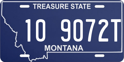 MT license plate 109072T