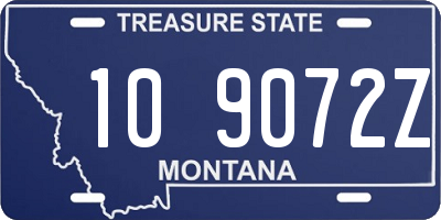 MT license plate 109072Z