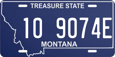 MT license plate 109074E