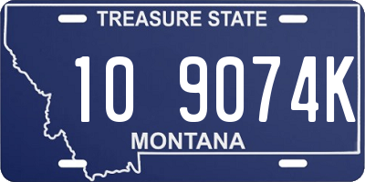 MT license plate 109074K