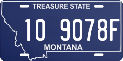 MT license plate 109078F