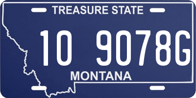 MT license plate 109078G