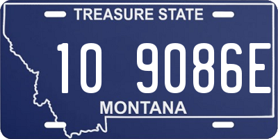 MT license plate 109086E