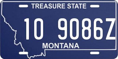 MT license plate 109086Z