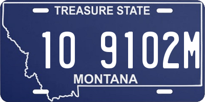 MT license plate 109102M